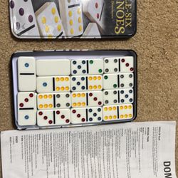Double Six Dominoes in Tin, Tile Game for Kids and Adults Aged 8 and up