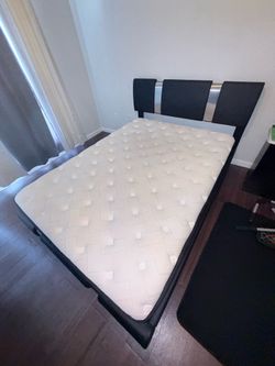 Queen size mattress and bed frame