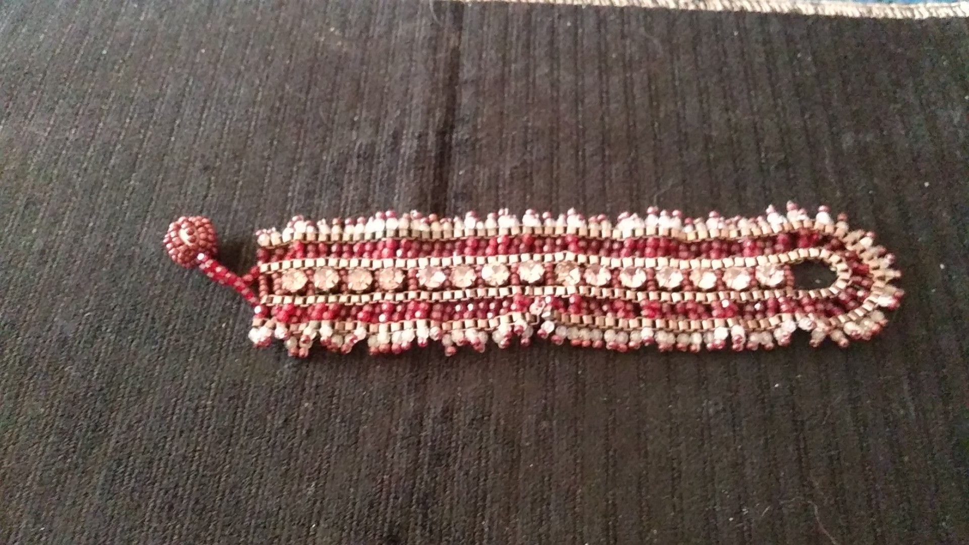 Hand crated beaded crystal bracelet