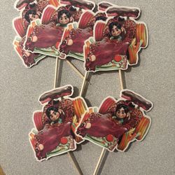 Vanellope And Wreck It Ralph Cupcake Cake Dessert Toppers
