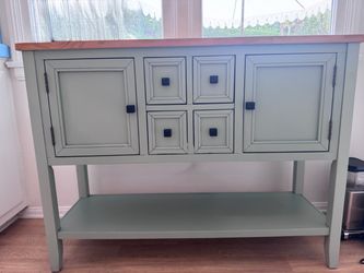 Sage Green Farmhouse Sideboard Console Table