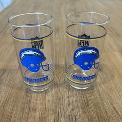Vintage Charger NFL Glasses 