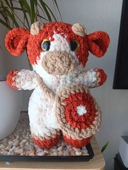 Crochet Pumpkin Pie Cow 🐮