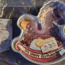 Wilton Vintage Rocking Horse Baby Shower Cake Baking Pan