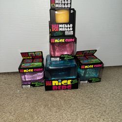 NeeDoh Nice Berg, Nice Cube, Mello Mallo (Lot of 5) LIMITED
