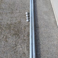 2 3/8" OD Galvanized Steel Pipe - 8' Length