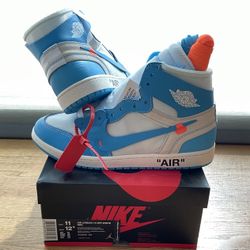 Jordan 1 High Off White UNC University Blue - 11 M