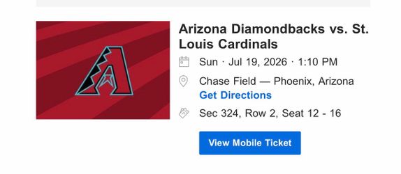 Dbacks tickets