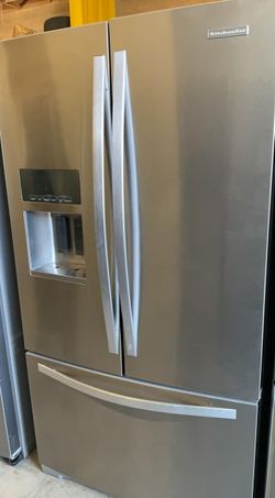 Kitchen Aid 3-Door Silver Fridge
