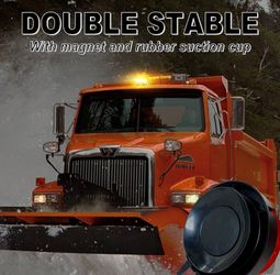 Agrieyes Beacon LED Strobe Lights with Replaceable Lens, Emergency Warning Essential, Amber Flashing Light for Vehicles, Trucks, Tractor, Postal Car