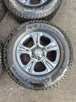 17" wheels For Toyota Tacoma with Semi new Goodyear wrangler tires