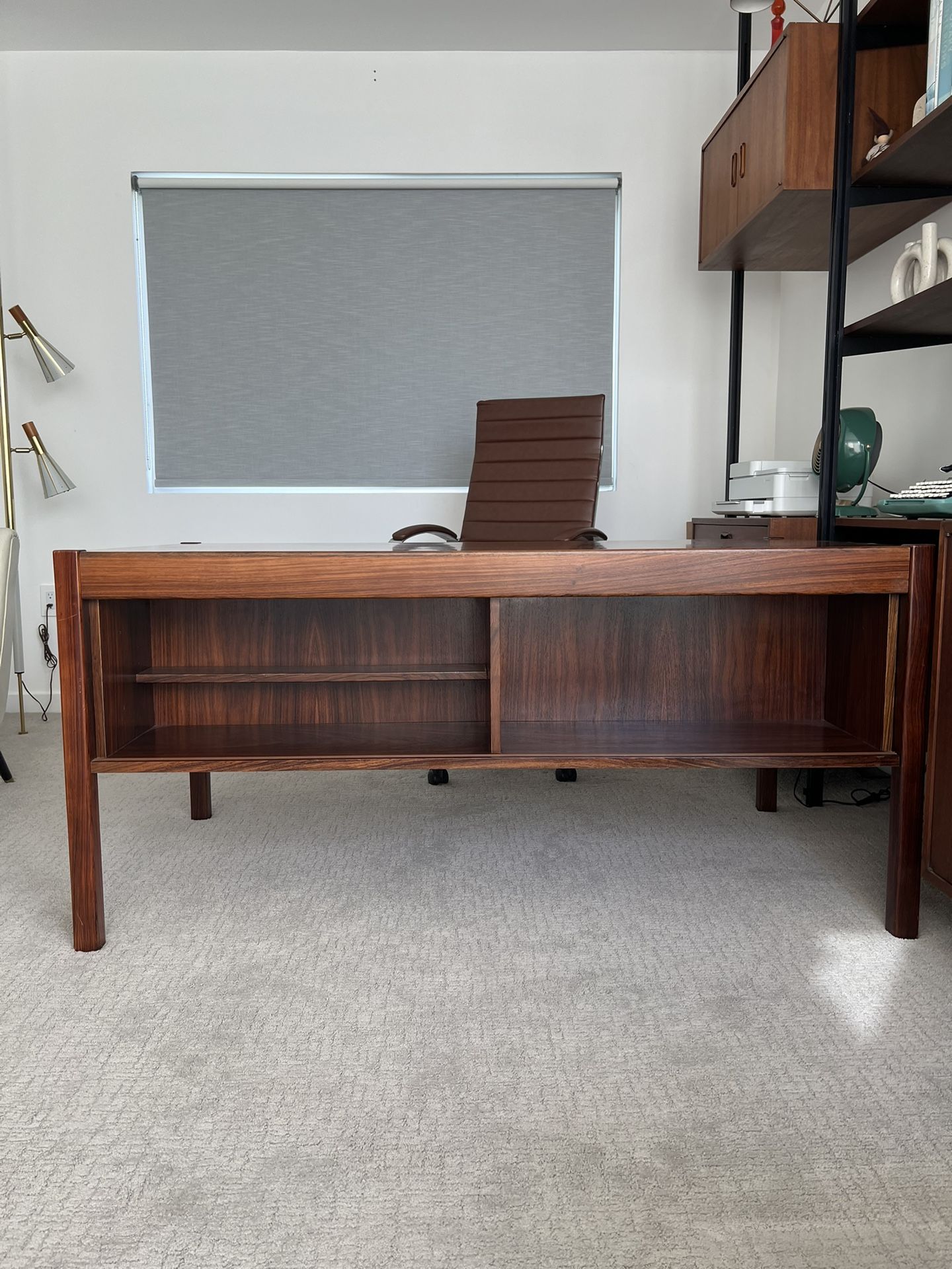 Danish Mid-Century Modern Rosewood Executive Desk 