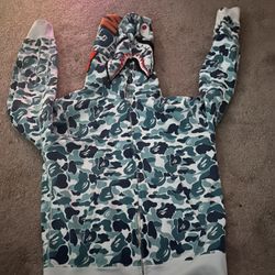 blue Bape  hoodie men’s small 