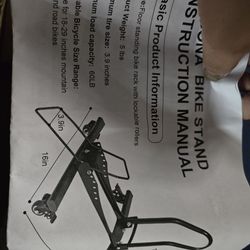 Begona Floor Stand, Freestanding Front and Rear Wheel Parking Rack, Portable Garage and Home Storage, Suitable for 18"-29" Mountain/Road Bikes, BS-025