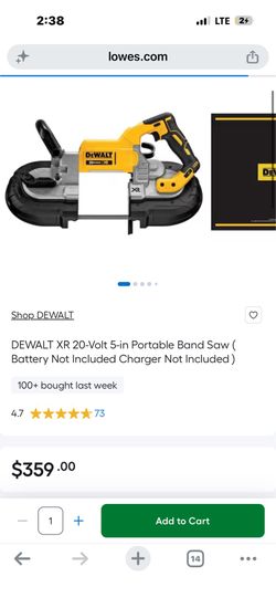 Dewalt 20v max xr Band Saw