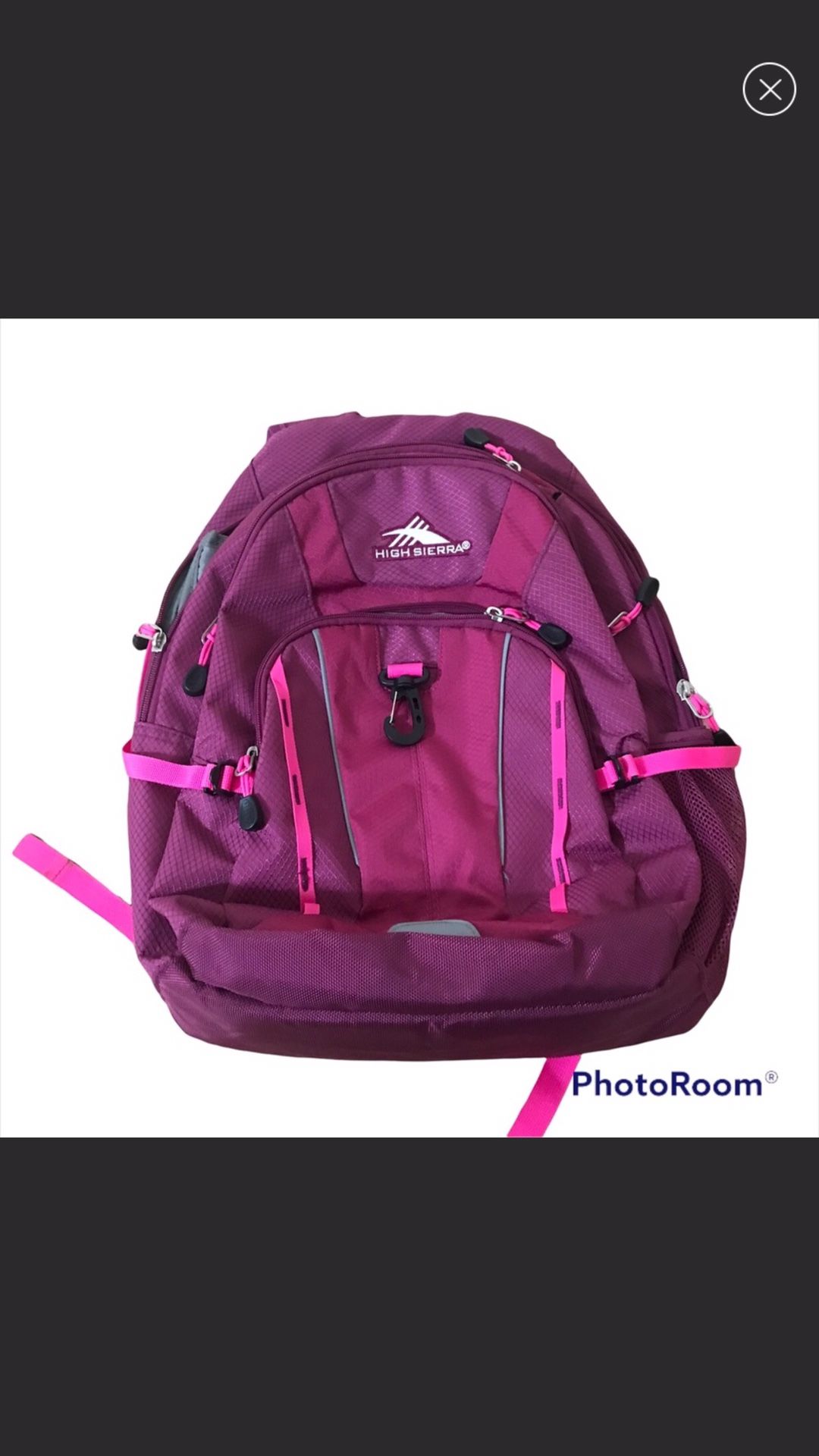 High Sierra Riprap Lifestyle Backpack Suspension Strap System Purple Laptop Backpack