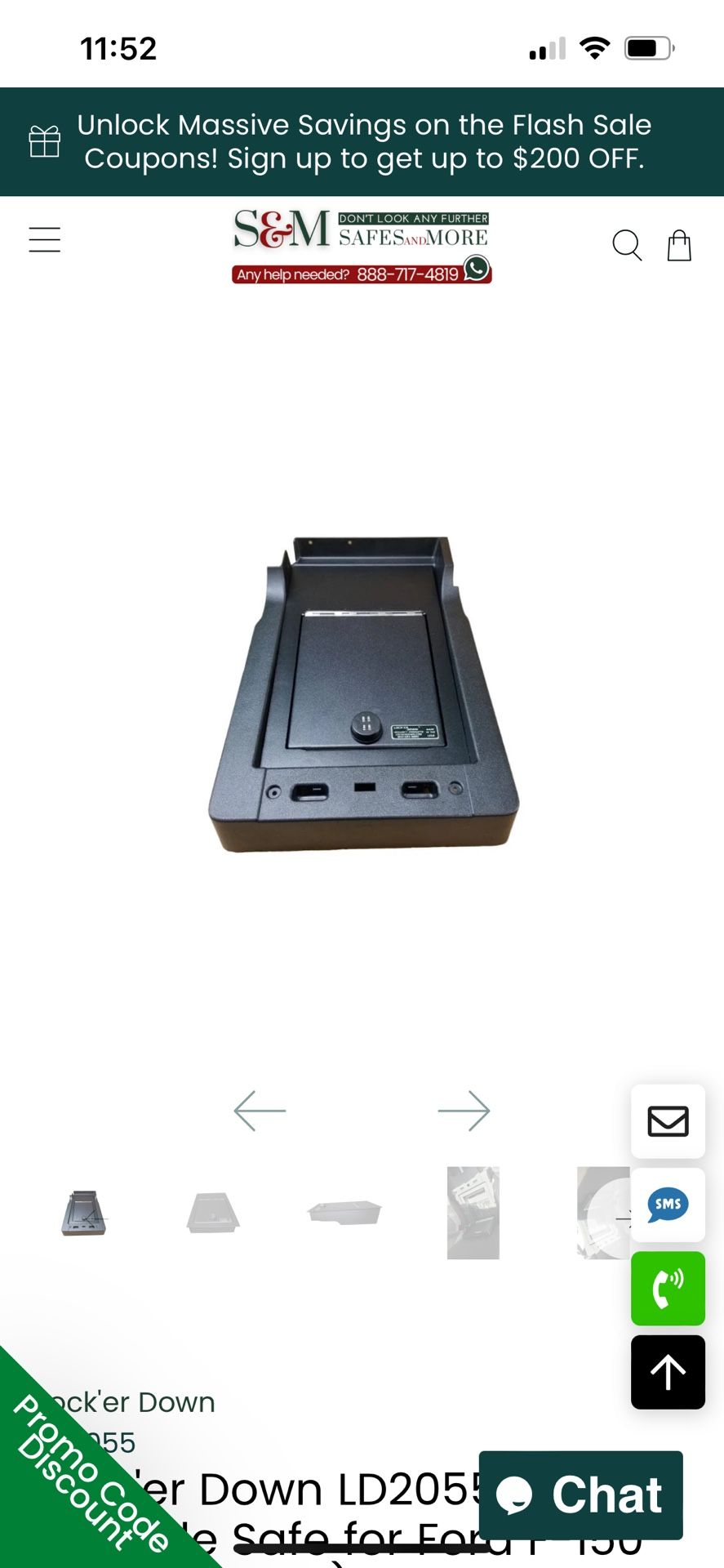Center console safe lockbox for F250