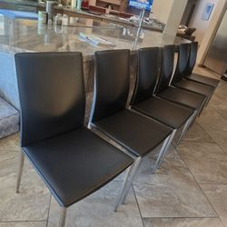 6 New Copenhagen Black dining Chairs