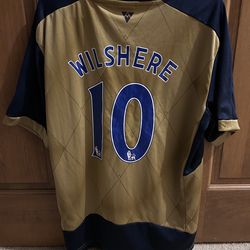 ARSENAL LONDON 2014 2015 Home Football Shirt Soccer Jersey Puma #10 Wilshere L