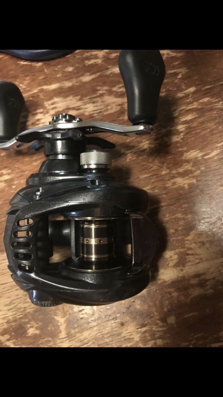 Daiwa aird baitcaster fishing reel.