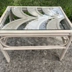  Vintage Split / Pencil Reed Side Table 