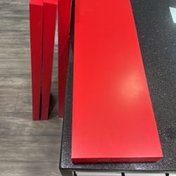 Red Floating Shelves $50 Each 4 Total 