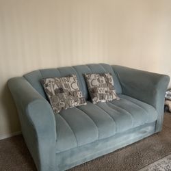 IKEA Loveseat / Small Sofa – Light Blue