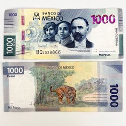 Billete 1000 Mil Pesos Mexicanos 2023-2024 Random Year Signature Banknote Mexico