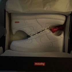 Size 13 White Supreme AF1  (Brand New) (Box And Shoe Paper)