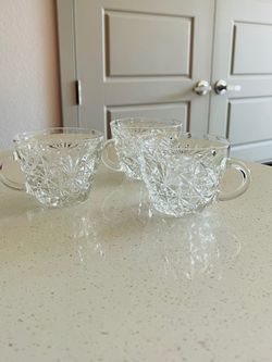 Crystal Teacups (Set of 3)
