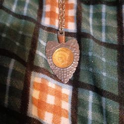 1906 Indian Head Penny Arrowhead Necklace