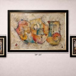 Framed Abstract Artwork Set