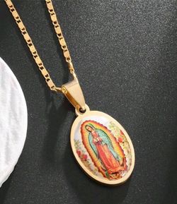 1pc Virgin Mary Necklace & Pendant, Tote Bag, Gun Holster, Purse , Wallet, Will Meet In The I.E And San Bernardino Areas. Virgen de Guadalupe