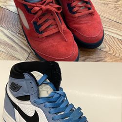 BOTH SHOES Jordan 5 Jordan 1 UNC Size 8