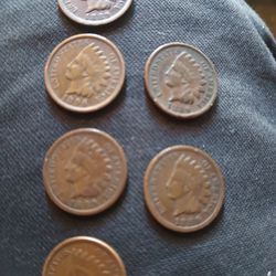 1889 Indian Head Penny's ×4 1886 Indian Head Penny×1 And 1906 Indian Head PENNY × 1