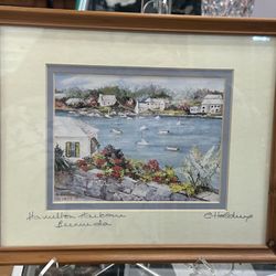 Hamilton Harbour, Bermuda by  Carole Holding , 1979 signed print