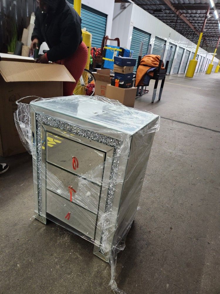 Mirrored Nightstand