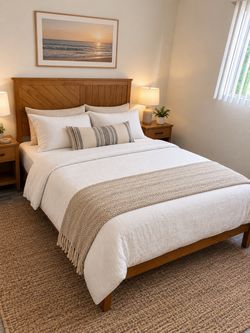 Queen size bed with mattress