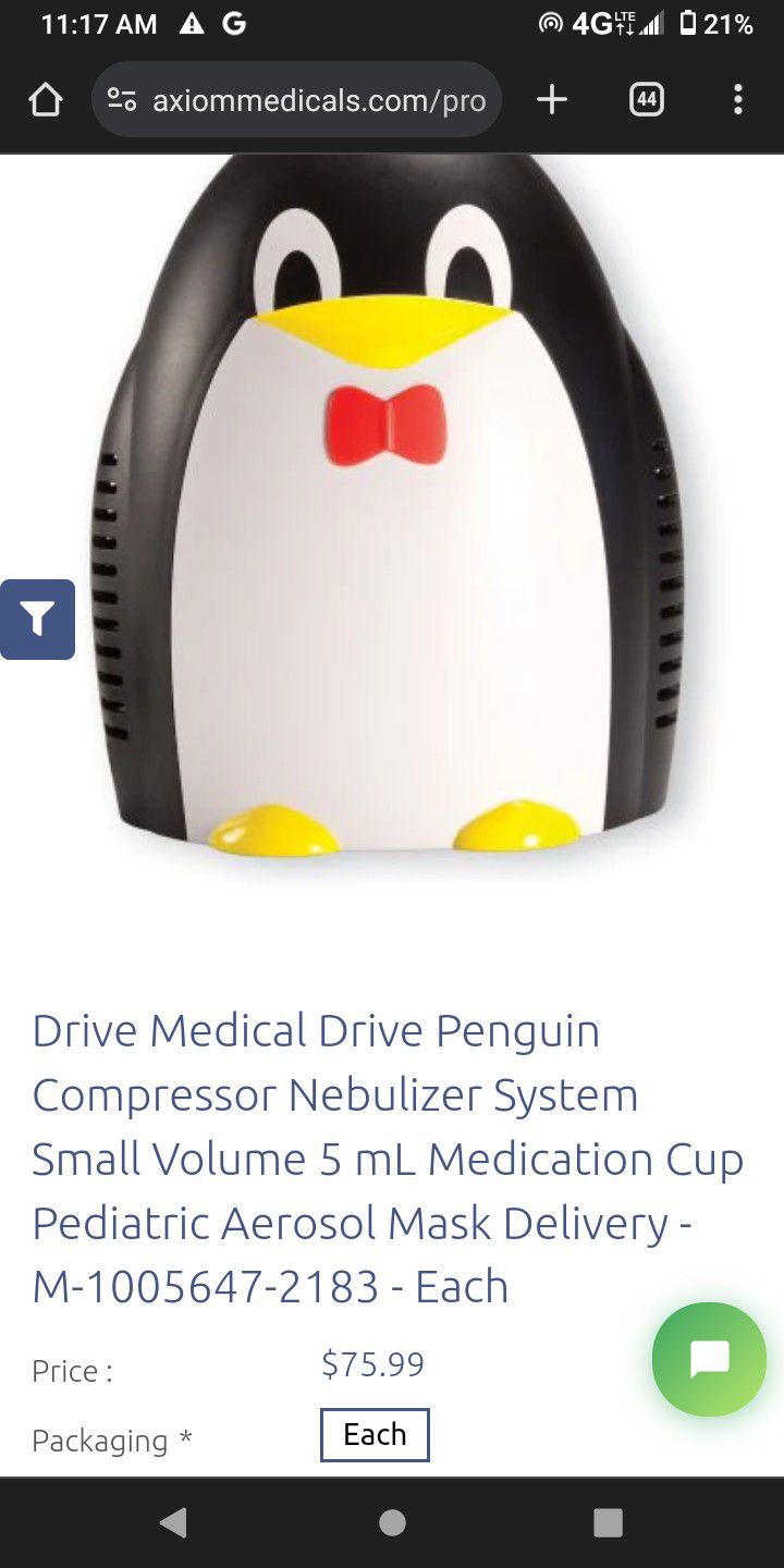 Penguin Nebulizer, For infants 