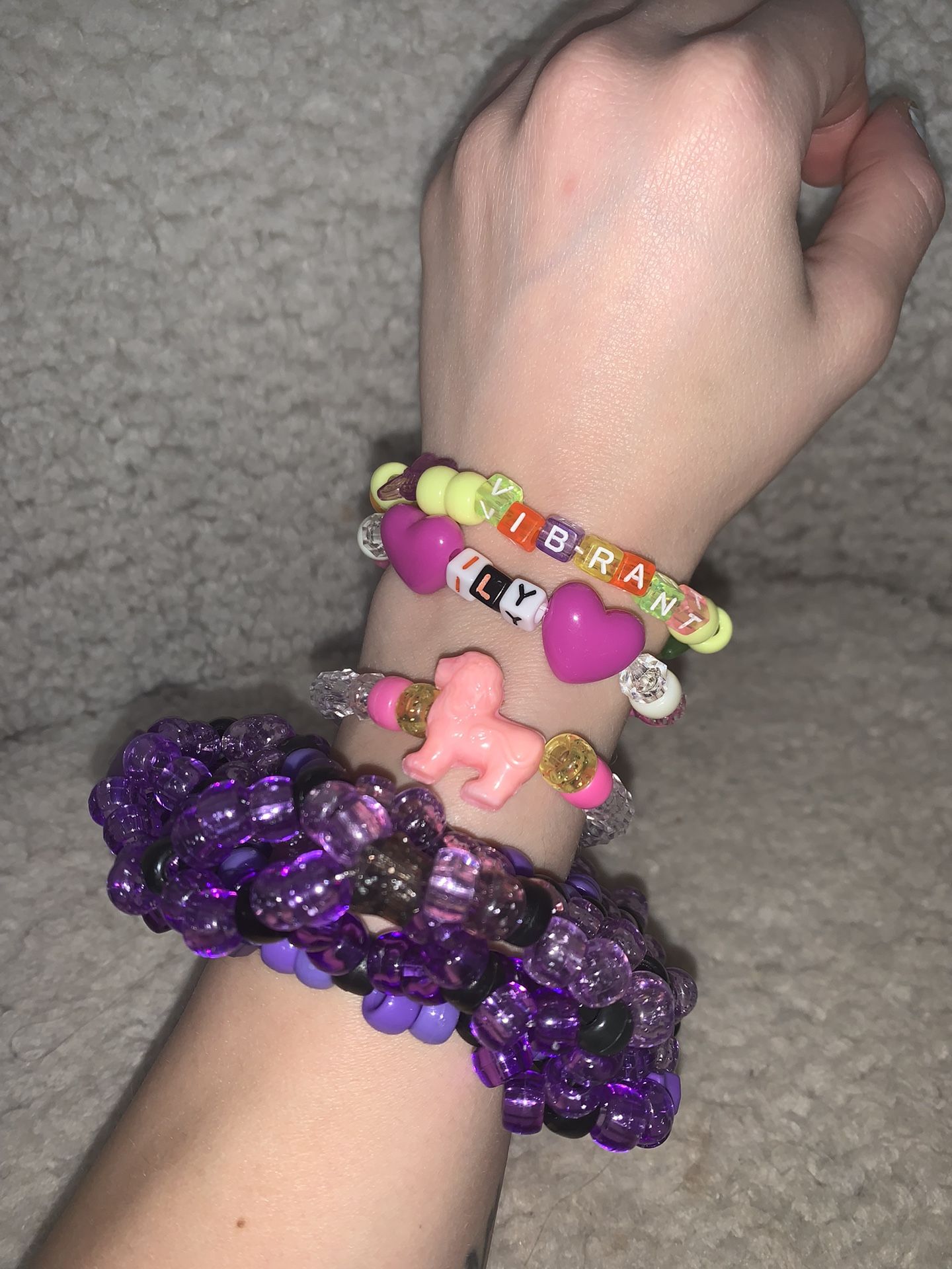 Kandi Friendship Bracelet Stack
