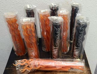 Halloween Skinny Candles Twisted Taper Candles Bundle