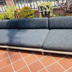 Wood Armless Sofa  (Outdoor)