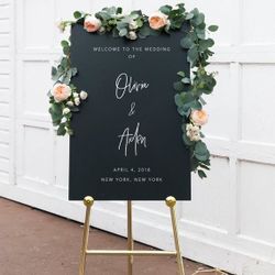 Welcome sign for wedding birthday or party