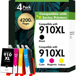 Brand new unopened    910 910XL 8015e Ink Cartridges for HP Printers OffceJet 8025e Ink 910 XL Black and Color Combo Pack for OfficeJet Pro 8015e 8025