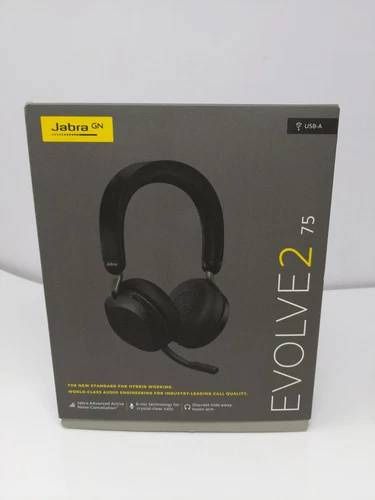 Jabra Evolve2 75 Pc Wireless Headset With 8-microphone Technology