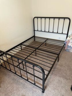 Queen metal bed frame
