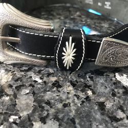 Genuine Leather Black Belt