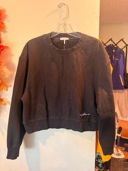Rag & Bone Black Cropped Crewneck Sweatshirt Women’s Medium