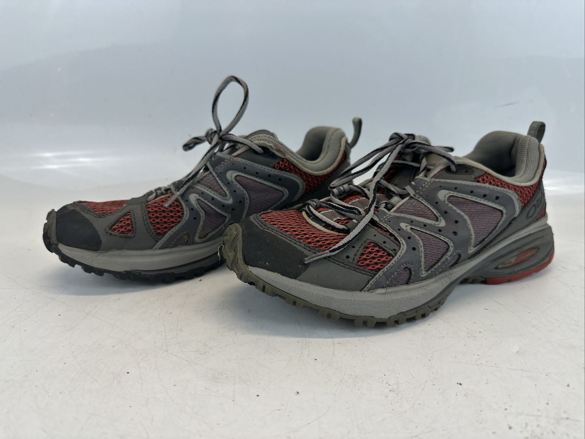 Oboz Flash Hiking Boots Size 8 Red & Gray Used Condition