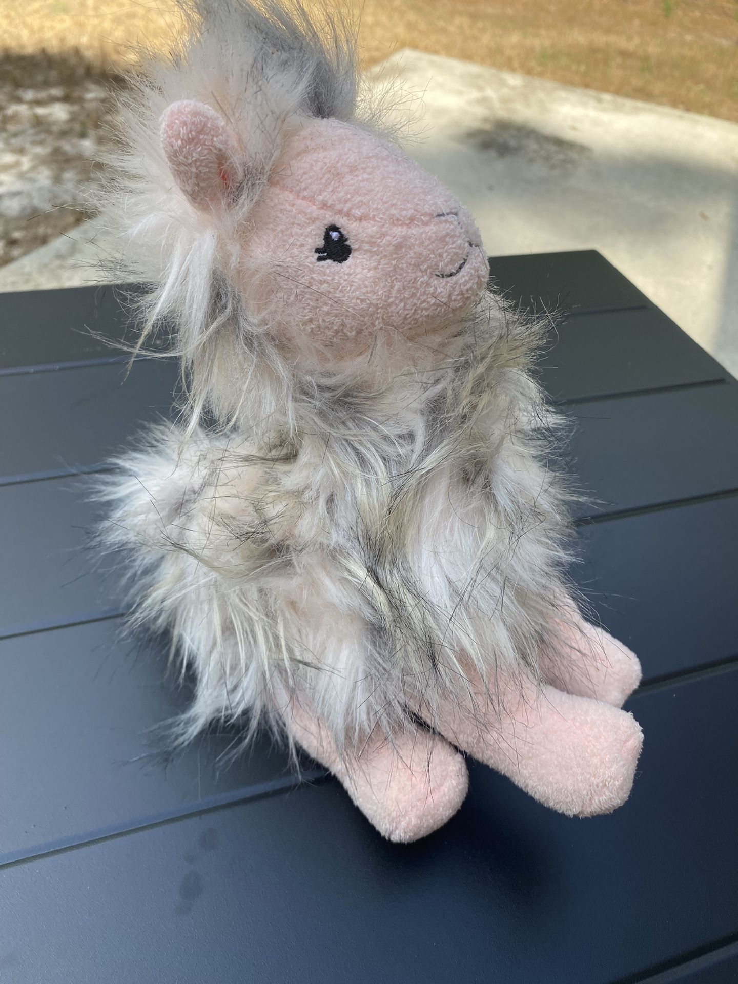 Mary Meyer FabFuzz Glama Llama Alpaca Plush 10” Gray Pink Plush Stuffed Animal